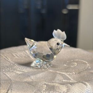 Swarovski Crystal Bird Figurine - Clear and White